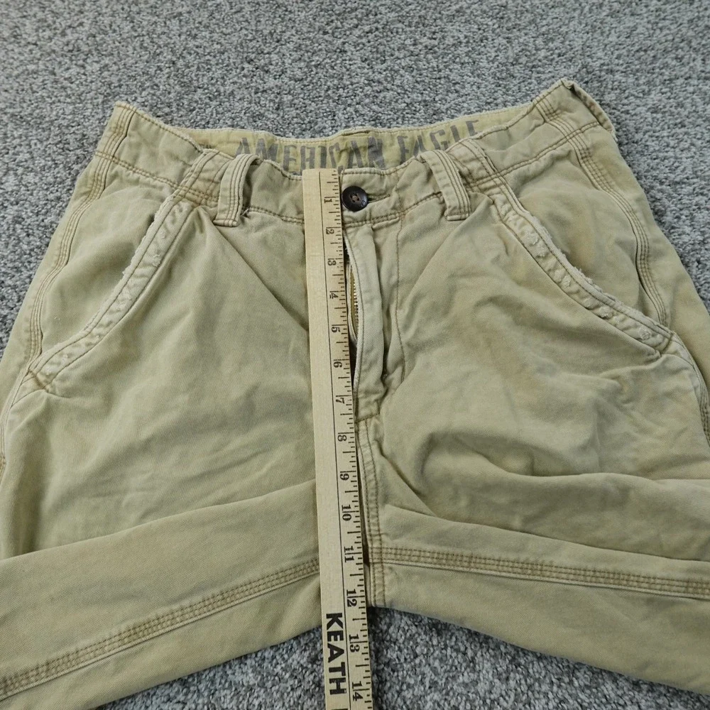 American Eagle Shorts Mens 30 Beige Brown Bermuda Chino Preppy Casual Grunge Y2K